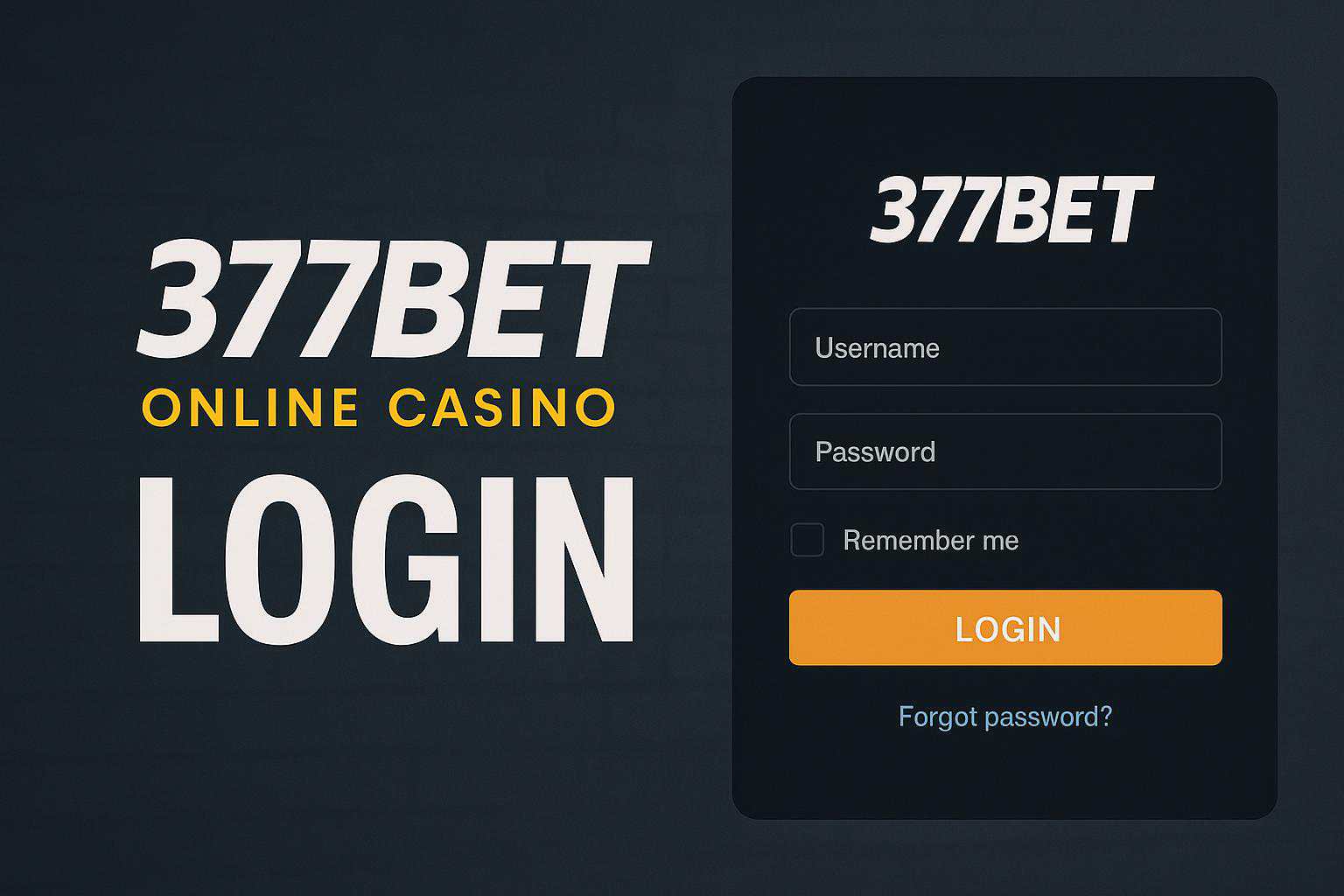 Login no Cassino 377BET